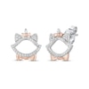 Thumbnail Image 1 of Previously Owned Disney Treasures The Aristocats Diamond Earrings 1/10 ct tw Sterling Silver & 10K Rose Gold