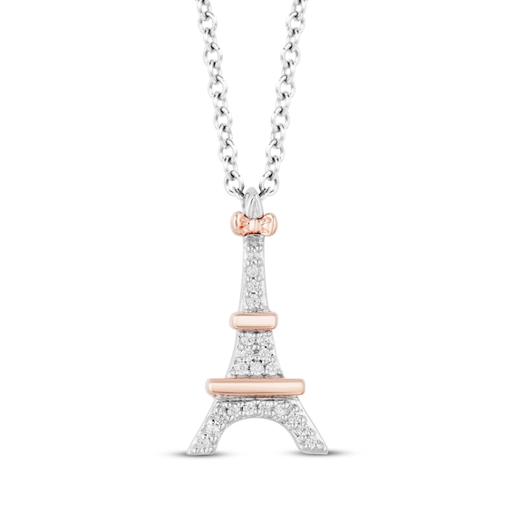 Previously Owned Disney Treasures Aristocats Diamond Necklace 1/20 ct tw Sterling Silver & 10K Rose Gold 17"