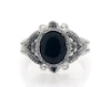 Thumbnail Image 1 of Previously Owned Disney Treasures The Nightmare Before Christmas Black Onyx & Diamond Ring 1/5 ct tw Sterling Silver