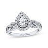 Thumbnail Image 1 of Previously Owned Neil Lane Engagement Ring 7/8 ct tw Pear & Round-cut Diamonds 14K White Gold - Size 8.5