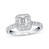 Thumbnail Image 1 of Previously Owned Neil Lane Diamond Engagement Ring 1-3/8 ct tw Emerald & Round-cut 14K White Gold - Size 7