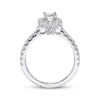 Thumbnail Image 3 of Previously Owned Neil Lane Diamond Engagement Ring 1-3/8 ct tw Emerald & Round-cut 14K White Gold - Size 7