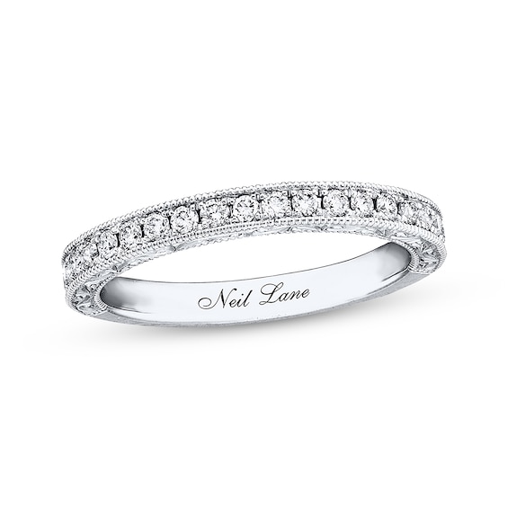 Previously Owned Neil Lane Diamond Band 1/3 ct tw Round-cut 14K White Gold Size 4