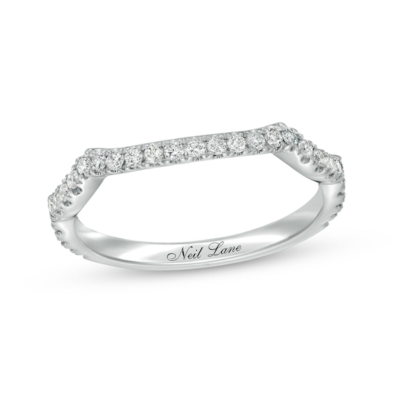 Previously Owned Neil Lane Diamond Wedding Band 1/3 ct tw Round-cut 14K White Gold Size 4