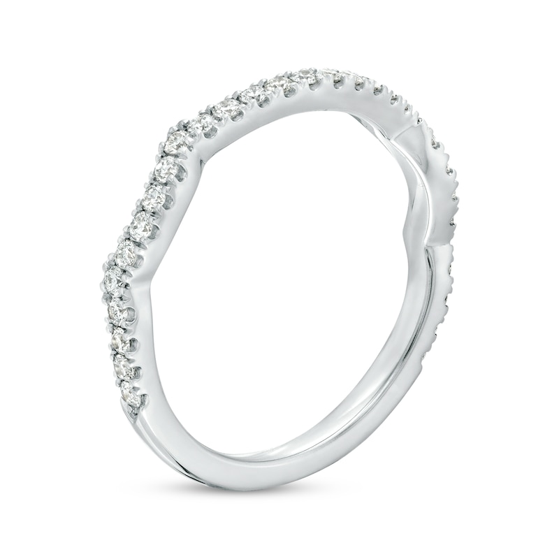 Main Image 2 of Previously Owned Neil Lane Diamond Wedding Band 1/3 ct tw Round-cut 14K White Gold - Size 4