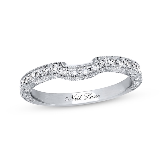 Previously Owned Neil Lane Wedding Band 1/3 ct tw Round-cut Diamonds 14K White Gold Size 9