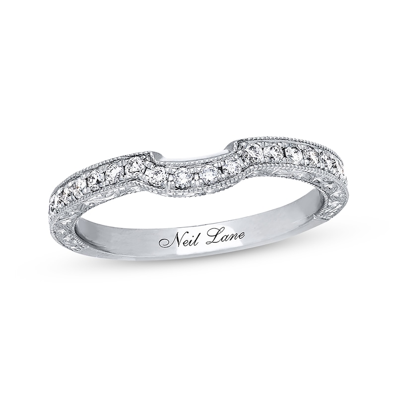 Main Image 1 of Previously Owned Neil Lane Wedding Band 1/3 ct tw Round-cut Diamonds 14K White Gold Size 9