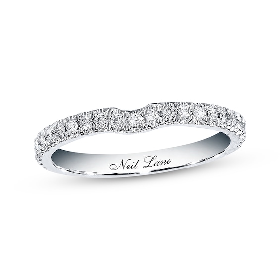 Previously Owned Neil Lane Wedding Band 1/5 ct tw Round-cut Diamonds 14K White Gold 10