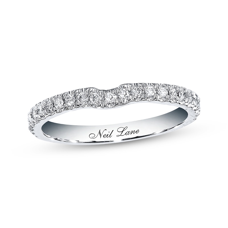 Previously Owned Neil Lane Wedding Band 1/5 ct tw Round-cut Diamonds 14K White Gold - Size 10