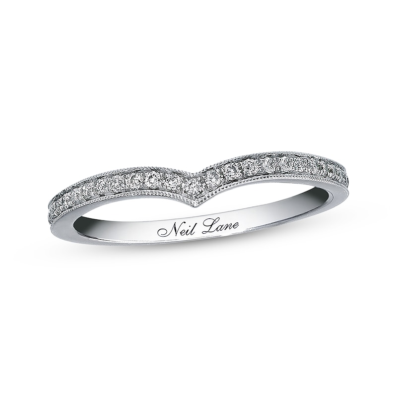 Main Image 1 of Previously Owned Neil Lane Wedding Band 1/5 ct tw Round-cut Diamonds 14K White Gold - Size 7