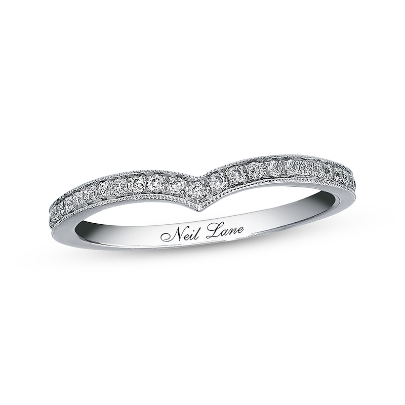 Previously Owned Neil Lane Wedding Band 1/5 ct tw Round-cut Diamonds 14K White Gold - Size 7