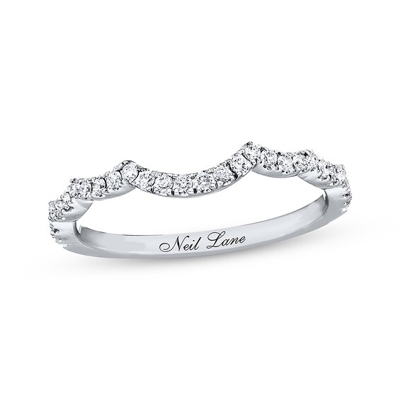 Previously Owned Neil Lane Wedding Band 1/5 ct tw Round-cut Diamonds 14K White Gold Size 4