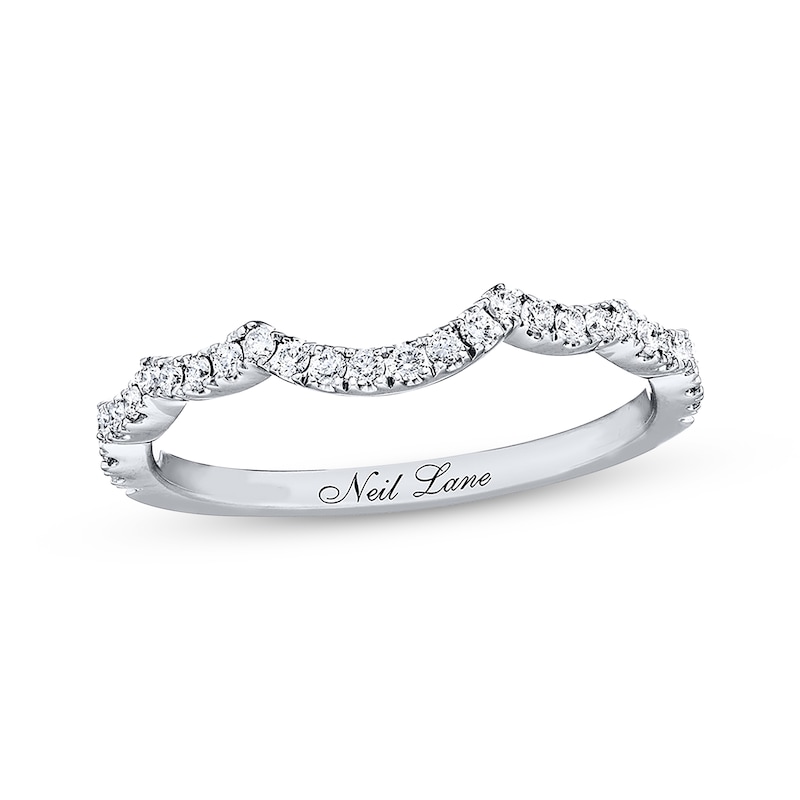 Main Image 1 of Previously Owned Neil Lane Wedding Band 1/5 ct tw Round-cut Diamonds 14K White Gold - Size 10