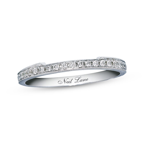 Previously Owned Neil Lane Wedding Band 1/5 ct tw Round-cut Diamonds 14K White Gold Size