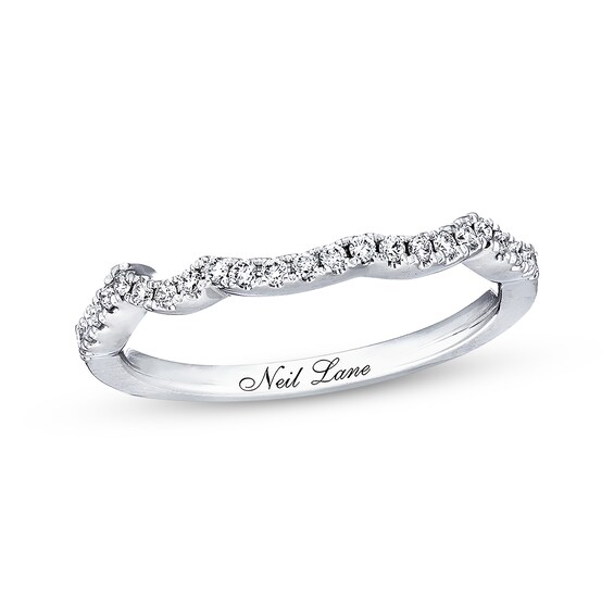 Previously Owned Neil Lane Diamond Wedding Band 1/6 ct tw Round-cut 14K White Gold Size 10