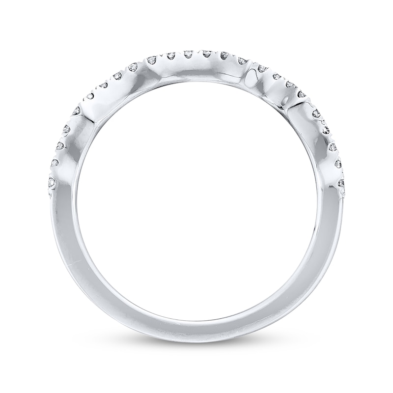 Main Image 3 of Previously Owned Neil Lane Diamond Wedding Band 1/6 ct tw Round-cut 14K White Gold - Size 10