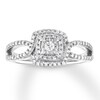 Thumbnail Image 1 of Previously Owned Diamond Promise Ring 1/4 ct tw Round-cut 10K White Gold