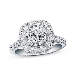 Previously Owned Neil Lane Engagement Ring 2-3/4 ct tw Round-cut Diamonds 14K White Gold Size 9