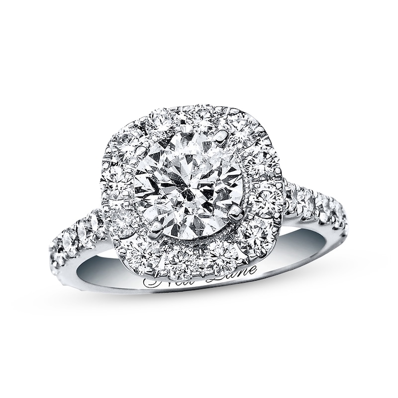 Main Image 1 of Previously Owned Neil Lane Engagement Ring 2-3/4 ct tw Round-cut Diamonds 14K White Gold - Size 9
