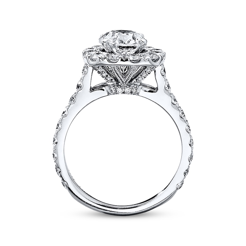 Main Image 3 of Previously Owned Neil Lane Engagement Ring 2-3/4 ct tw Round-cut Diamonds 14K White Gold - Size 9