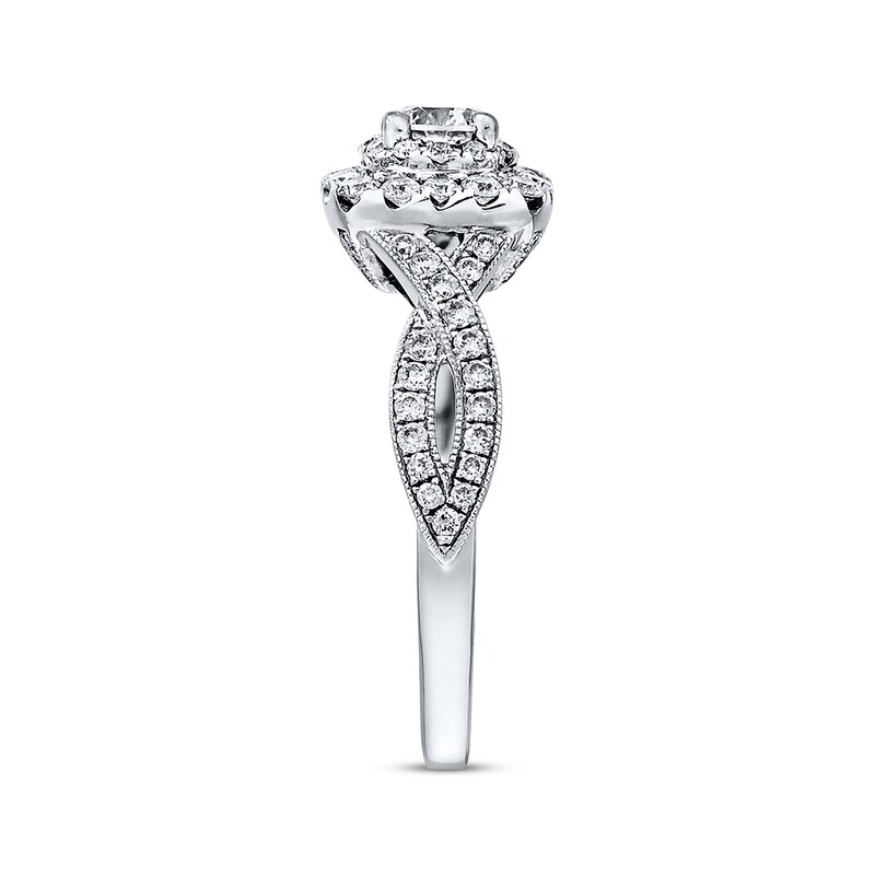 Previously Owned Neil Lane Engagement Ring 7/8 ct tw Round-cut Diamonds 14K White Gold - Size 7