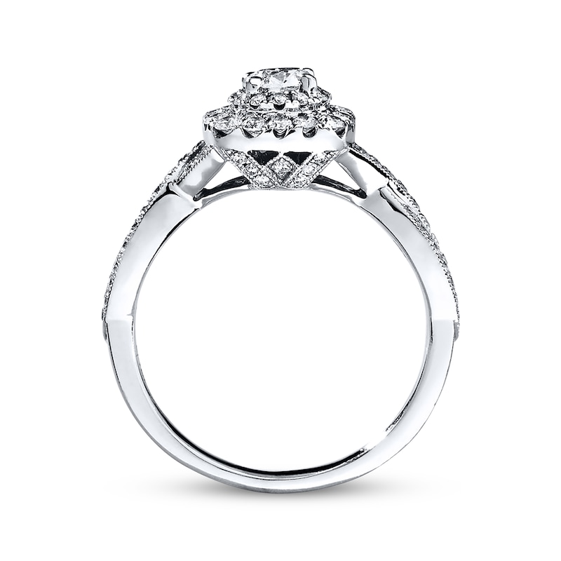 Main Image 3 of Previously Owned Neil Lane Engagement Ring 7/8 ct tw Round-cut Diamonds 14K White Gold - Size 7