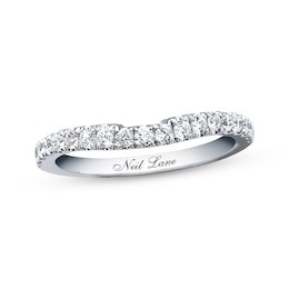 Previously Owned Neil Lane Wedding Band 3/8 ct tw Round-cut Diamonds 14K White Gold - Size 4