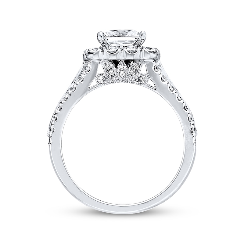 Previously Owned Neil Lane Diamond Engagement Ring 3 ct tw Princess & Round-cut 14K White Gold