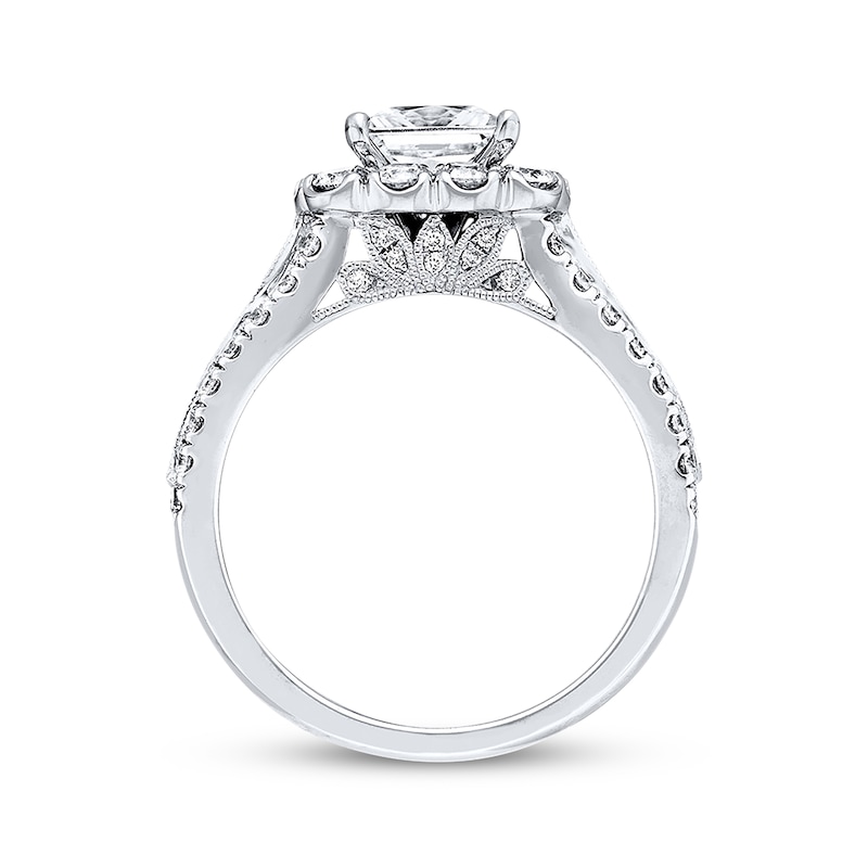 Main Image 3 of Previously Owned Neil Lane Diamond Engagement Ring 3 ct tw Princess & Round-cut 14K White Gold - Size 4.5