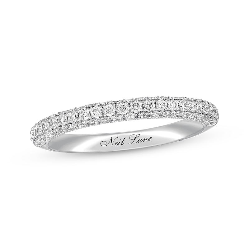 Previously Owned Neil Lane Diamond Wedding Band 5/8 ct tw Round-cut 14K White Gold - Size 9