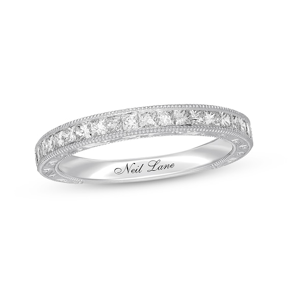 Previously Owned Neil Lane Diamond Wedding Band 5/8 ct tw Princess-cut 14K White Gold Size 5
