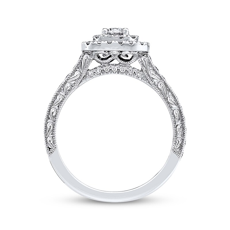 Main Image 2 of Previously Owned Neil Lane Engagement Ring 7/8 ct tw Round-cut Diamonds 14K White Gold - Size 4