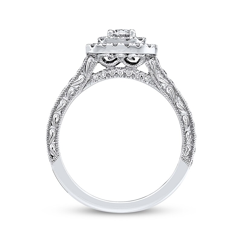 Previously Owned Neil Lane Engagement Ring 7/8 ct tw Round-cut Diamonds 14K White Gold - Size 4