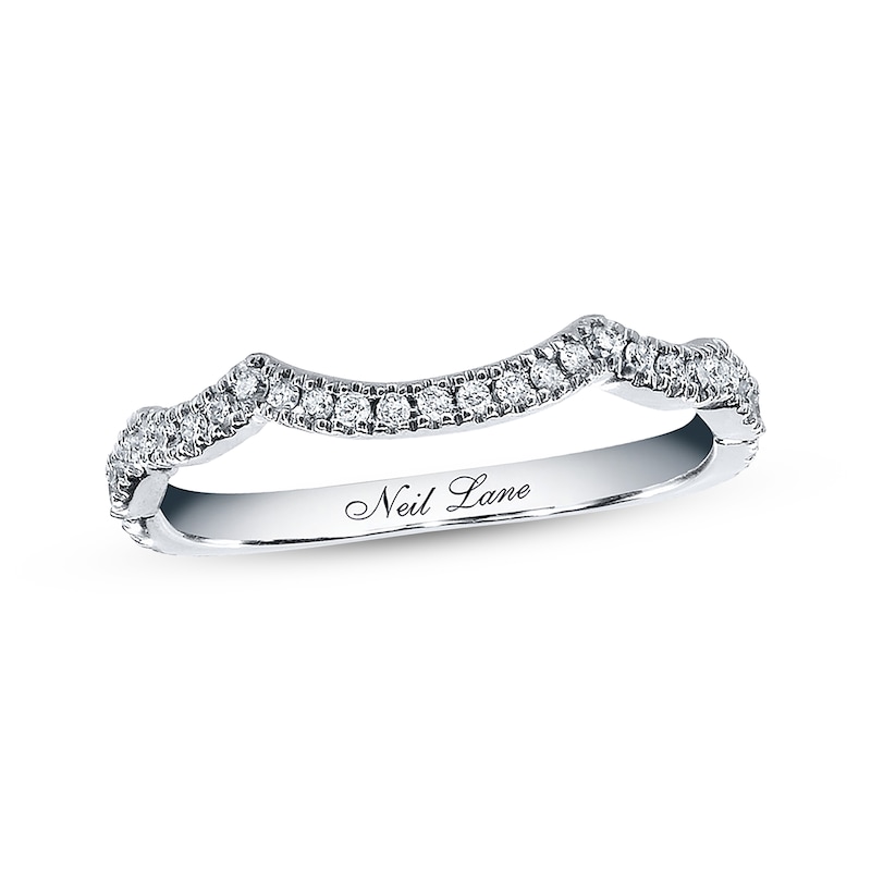 Previously Owned Neil Lane Wedding Band 1/5 ct tw Round-cut Diamonds 14K White Gold - Size 5