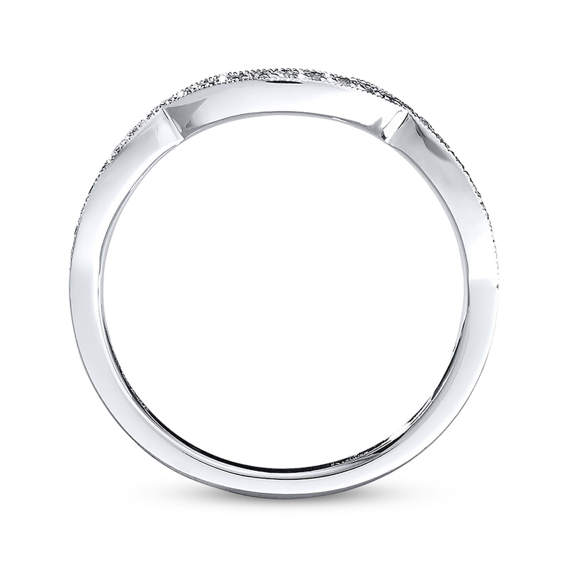 Main Image 3 of Previously Owned Neil Lane Wedding Band 1/8 ct tw Round-cut Diamonds 14K White Gold Size 4