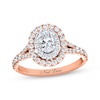 Previously Owned Neil Lane Engagement Ring 1 ct tw Oval & Round-cut Diamonds 14K Two-Tone Gold