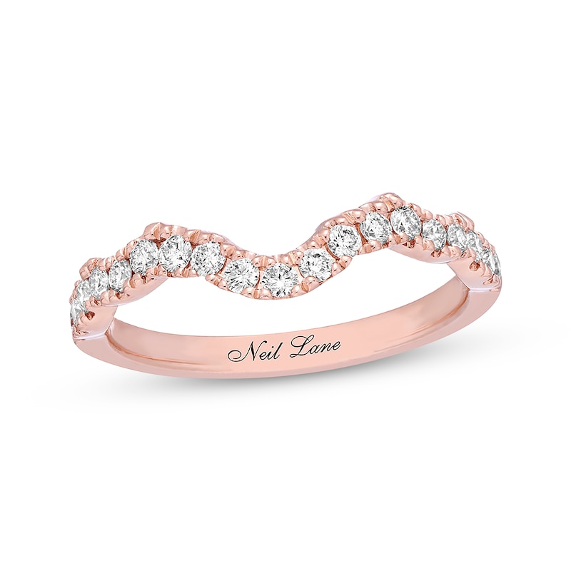 Main Image 1 of Previously Owned Neil Lane Diamond Wedding Band 1/3 ct tw Round-cut 14K Rose Gold Size 9.5