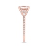 Thumbnail Image 2 of Previously Owned Neil Lane Asscher-Cut Morganite Engagement Ring 3/8 ct tw Diamonds 14K Rose Gold Size 5.5
