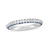 Thumbnail Image 1 of Previously Owned Neil Lane Diamond & Blue Sapphire Anniversary Band 1/2 ct tw 14K White Gold - Size 7.5