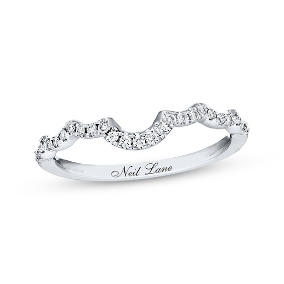 Previously Owned Neil Lane Wedding Band 1/6 ct tw Round-cut Diamonds 14K White Gold Size