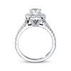 Thumbnail Image 3 of Previously Owned Neil Lane Engagement Ring 2-1/6 ct tw Cushion & Round-cut Diamonds 14K White Gold - Size 4