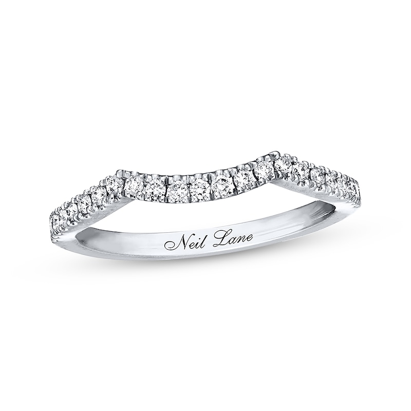 Main Image 1 of Previously Owned Neil Lane Wedding Band 1/4 ct tw Round-cut Diamonds 14K White Gold Size 7