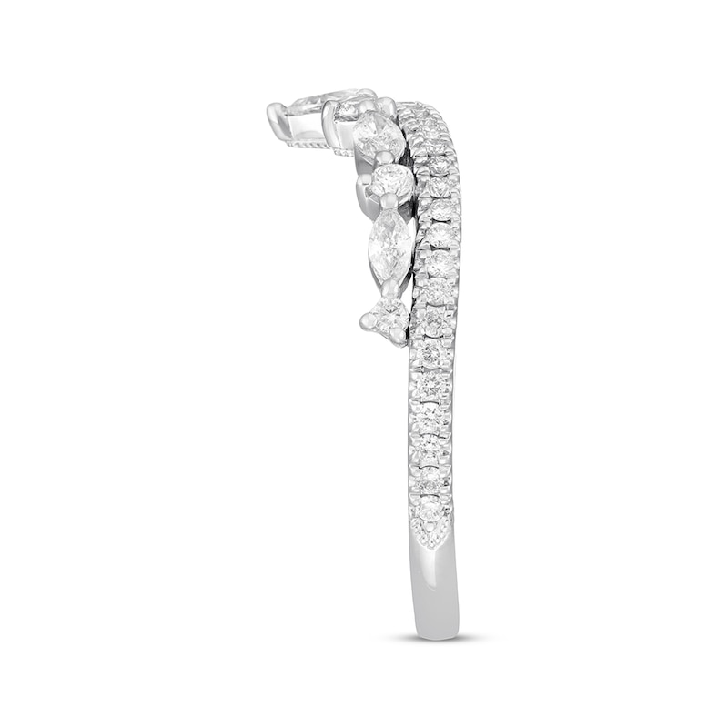 Previously Owned Neil Lane Diamond Anniversary Band 1/2 ct tw Marquise, Pear & Round-cut 14K White Gold