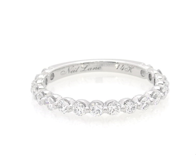 Main Image 1 of Previously Owned Neil Lane Diamond Wedding Band 1/2 ct tw 14K White Gold Size 4.75