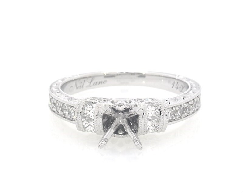 Main Image 1 of Previously Owned Neil Lane Diamond Engagement Ring Setting 5/8 ct tw 14K White Gold Size 7