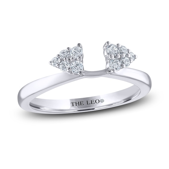 Previously Owned THE LEO Diamond Enhancer Band 1/5 ct tw Round-cut 14K White Gold