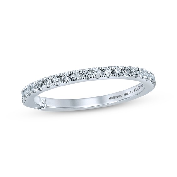 Previously Owned Monique Lhuillier Bliss Diamond Wedding Band 1/4 ct tw Round-cut 18K White Gold