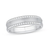 Thumbnail Image 1 of Previously Owned Men's Diamond Wedding Band 1/4 ct tw Round-cut 10K White Gold