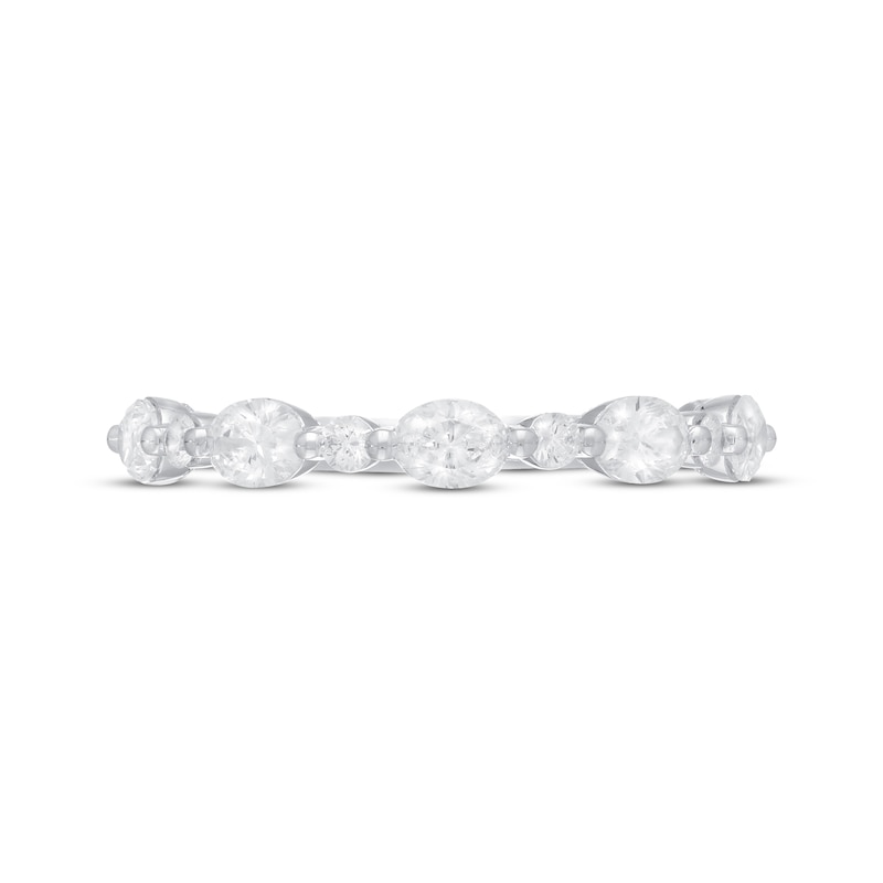 Previously Owned Neil Lane Premiere Diamond Anniversary Ring 1 ct tw Oval & Round-cut 14K White Gold