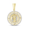 Thumbnail Image 1 of Previously Owned Men's Diamond Christ Pendant 1/2 ct tw Round-cut 10K Yellow Gold